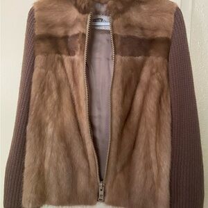 Elegant Brown Faux Fur Women's Jacket